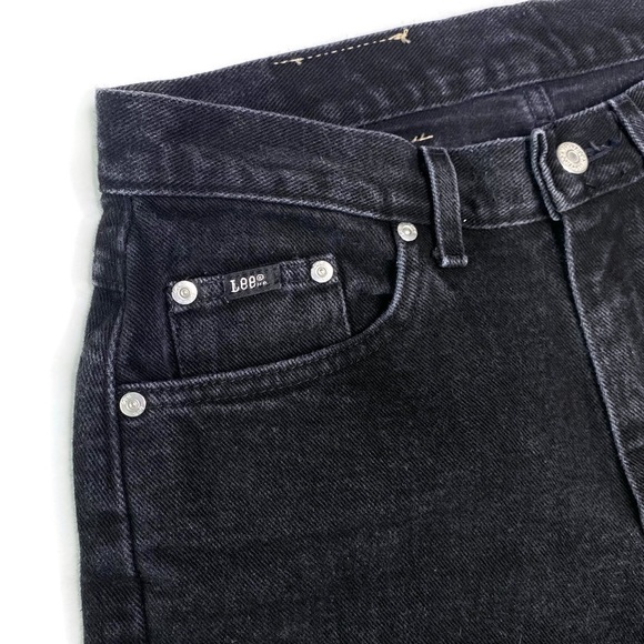 Vintage 80s Lee Black Jeans High Waist Made in USA - Picture 6 of 9